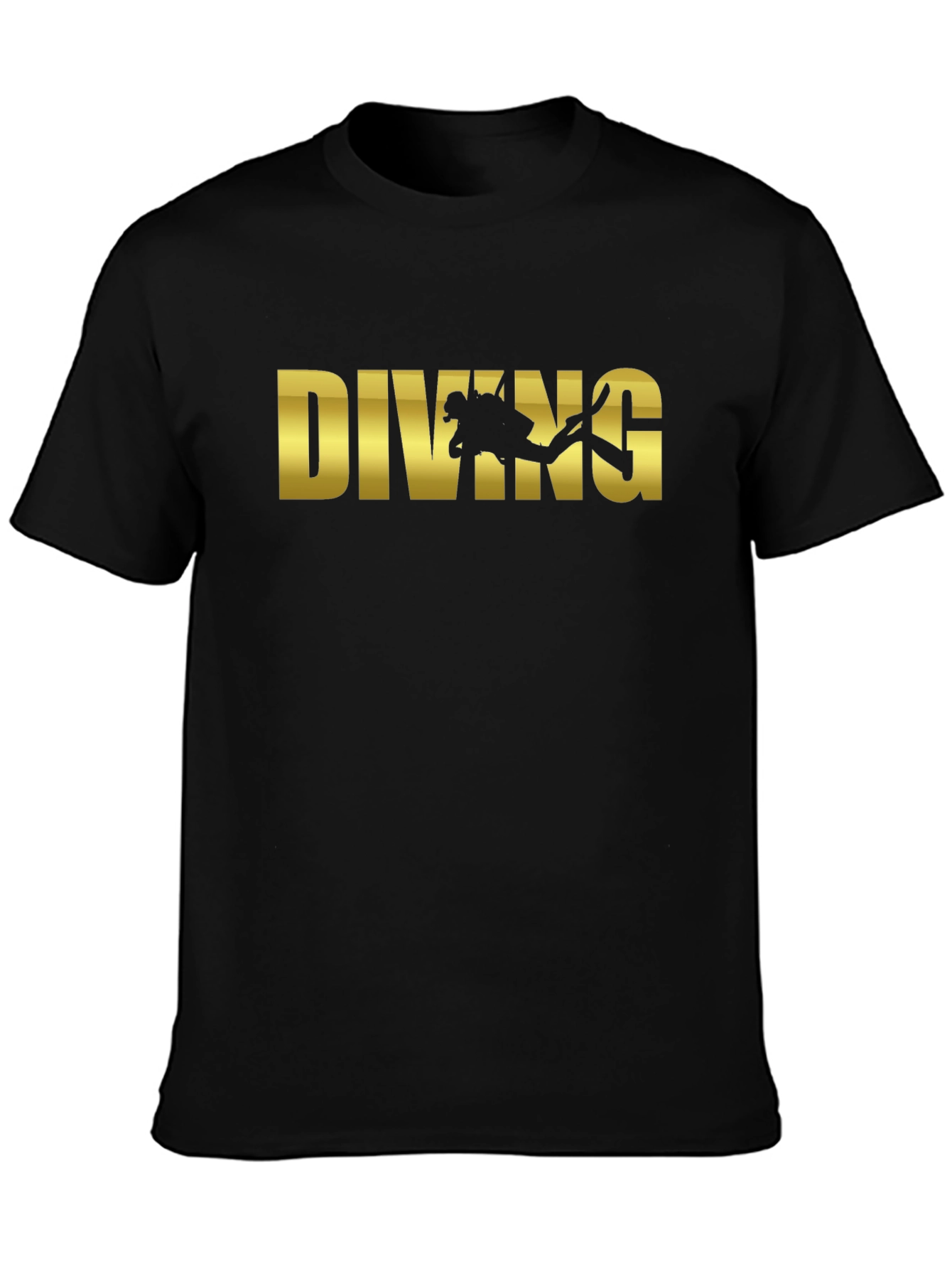 Diving Graphic T-Shirt - Black