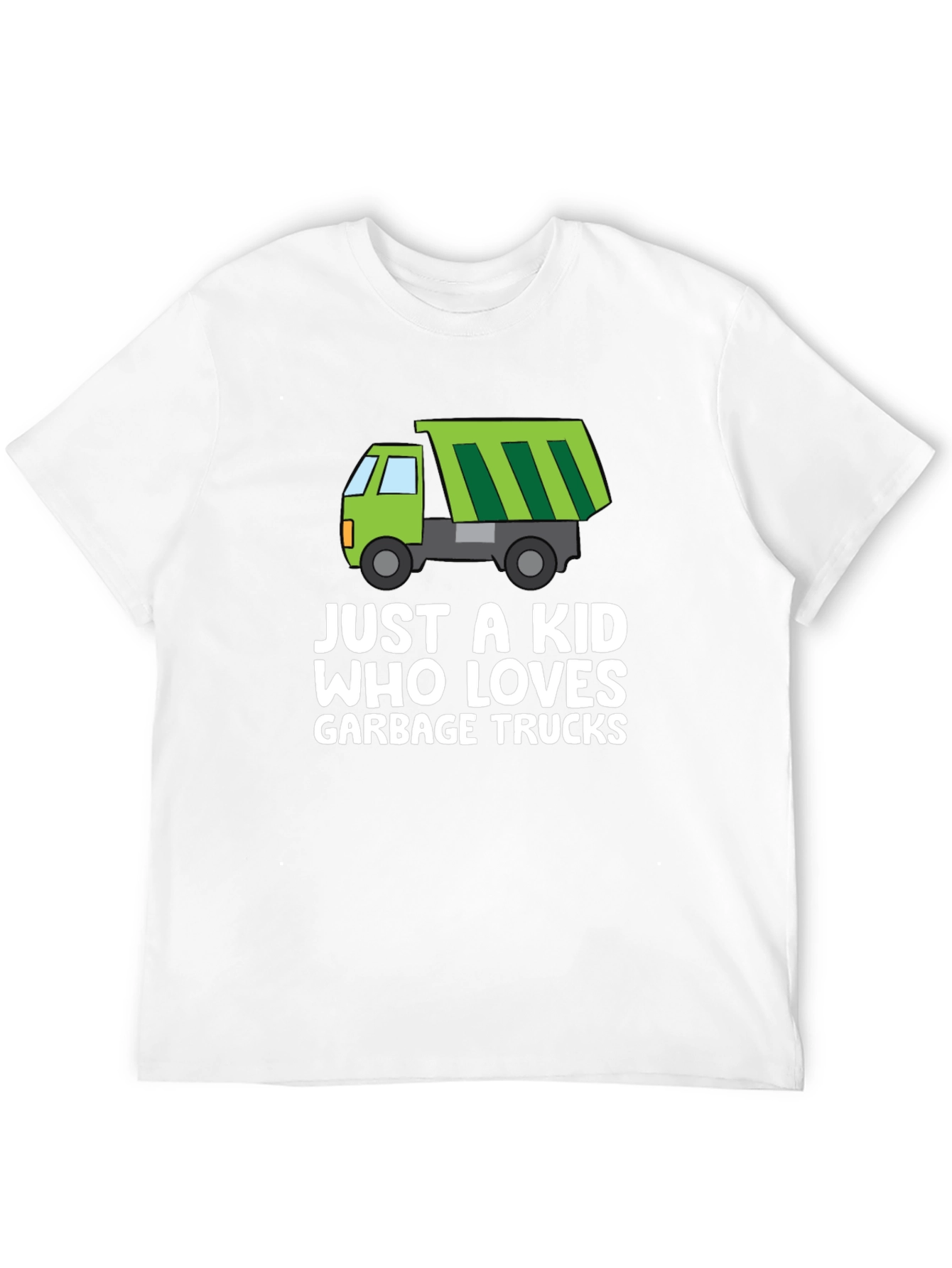 Just a Kid Who Loves Garbage Trucks Graphic Tee