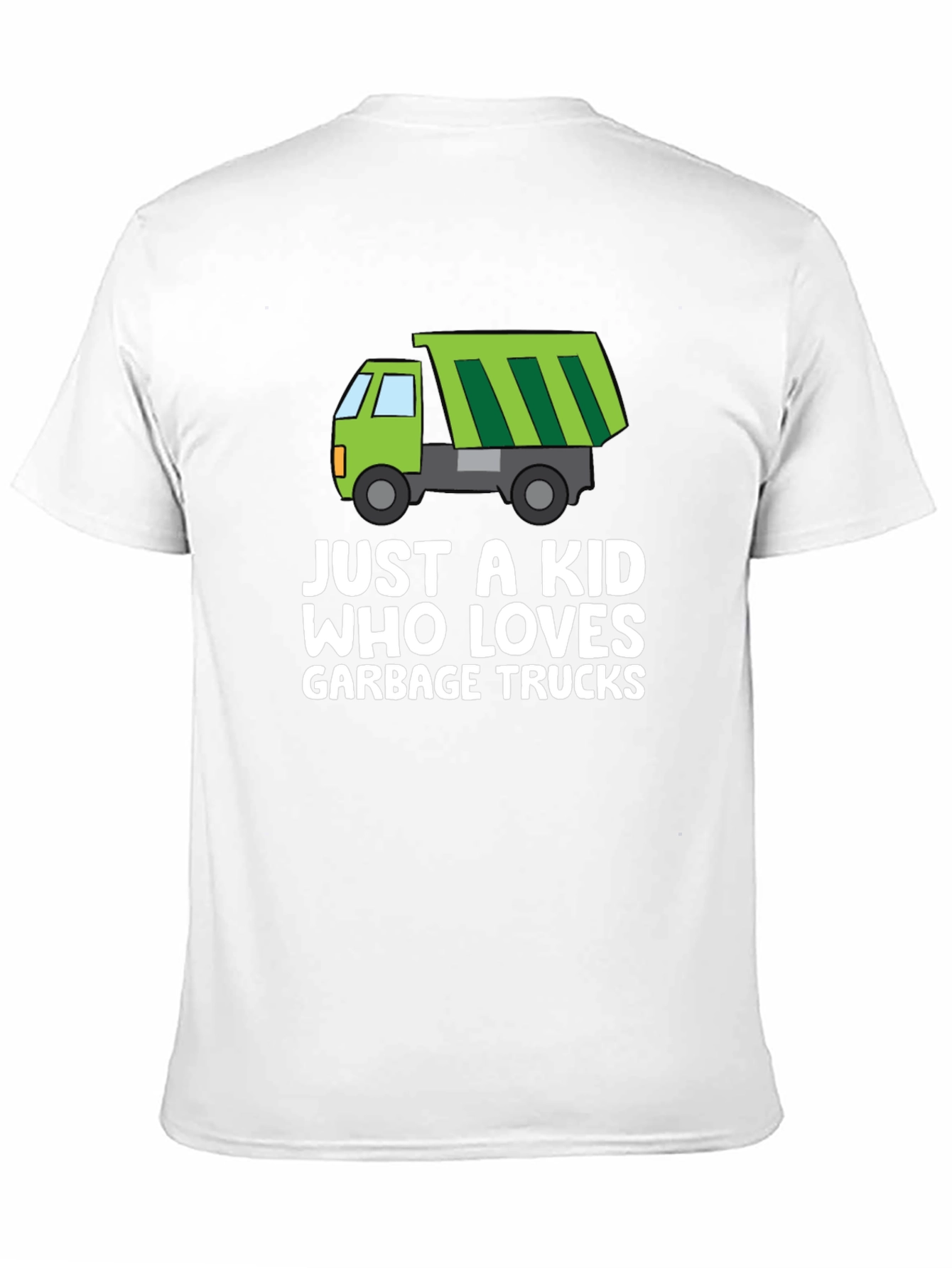 Just a Kid Who Loves Garbage Trucks Graphic Tee