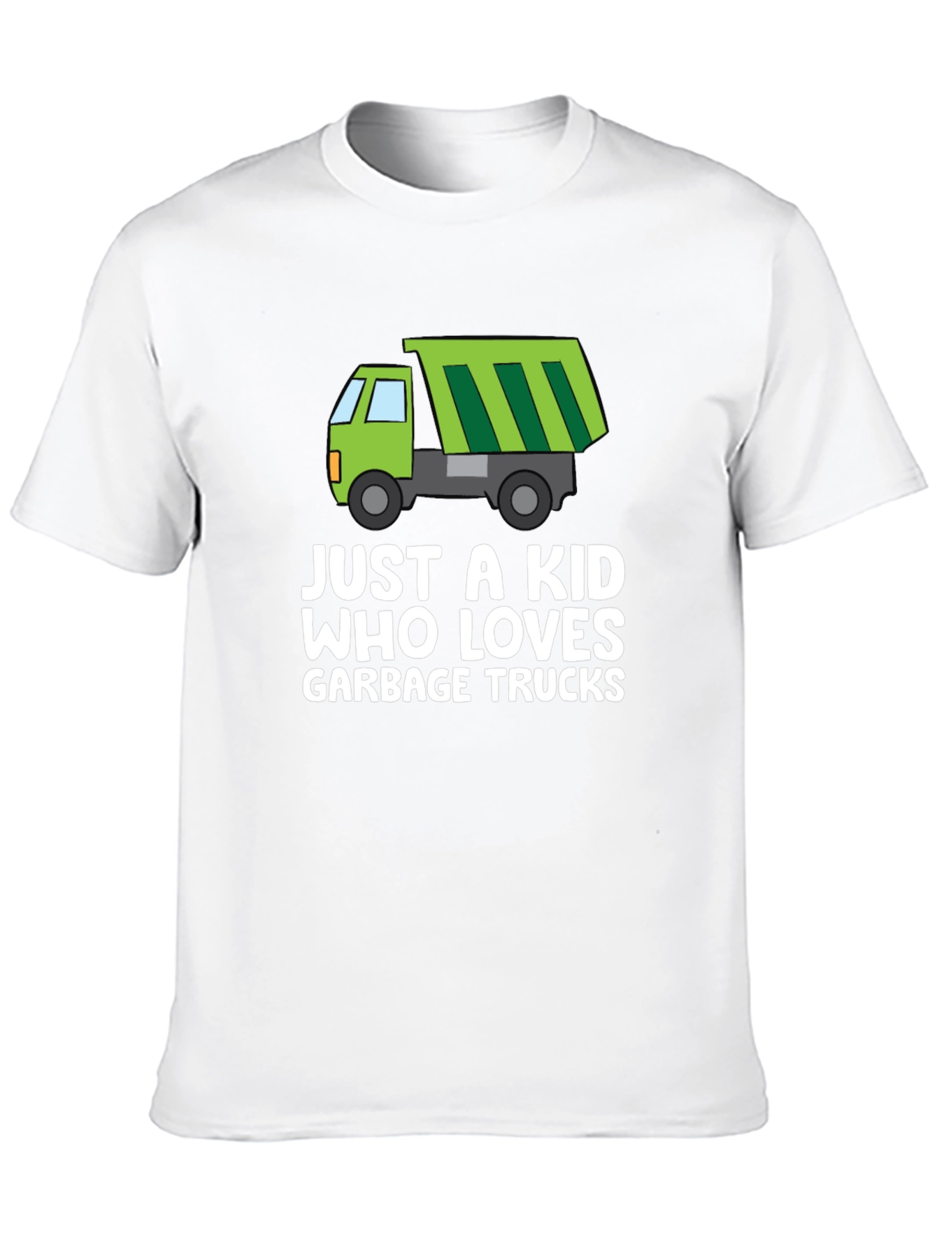 Just a Kid Who Loves Garbage Trucks Graphic Tee