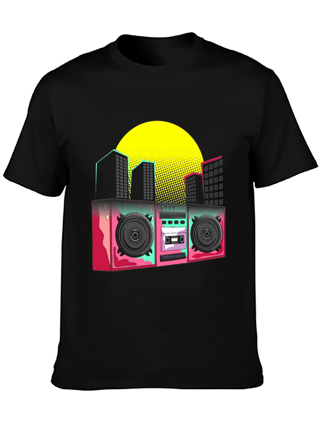 Retro Boombox Graphic T-Shirt