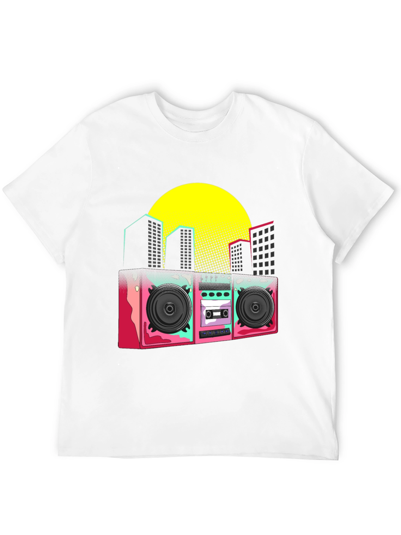 Retro Boombox Graphic T-Shirt