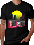 Retro Boombox Graphic T-Shirt