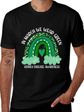 Kidney Disease Awareness Green Rainbow T-Shirt