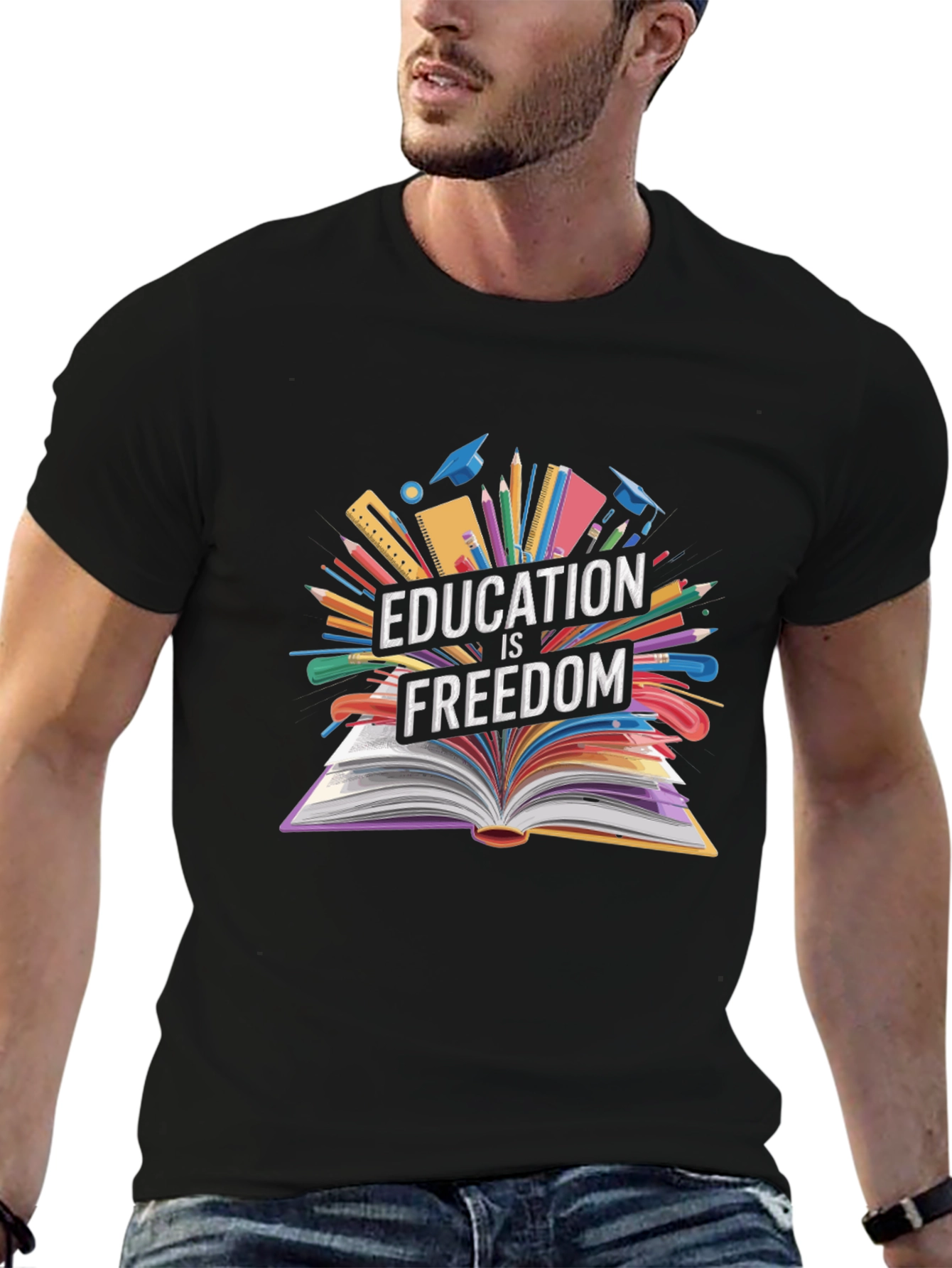 Education is Freedom Graphic T-Shirt