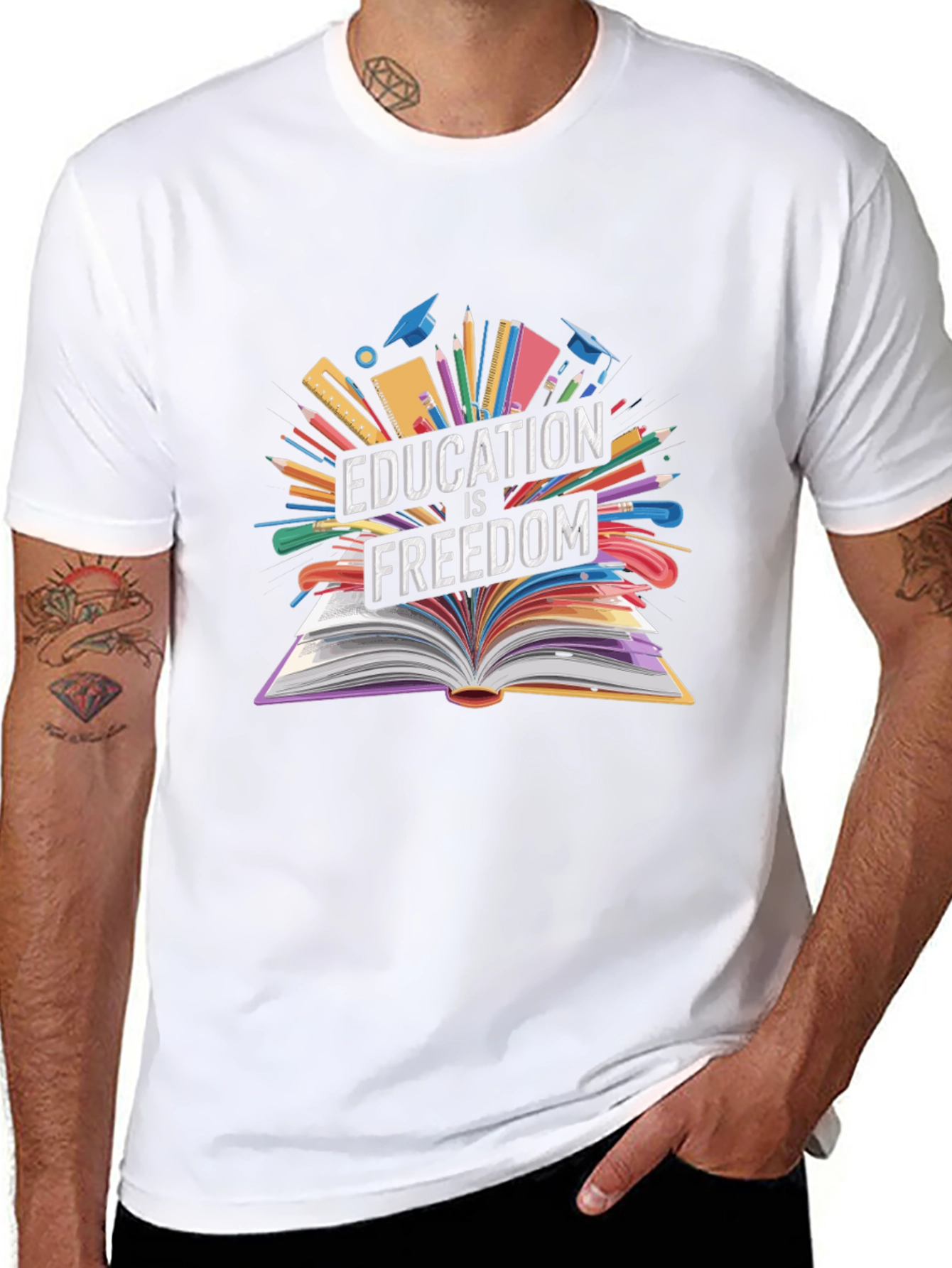 Education is Freedom Graphic T-Shirt