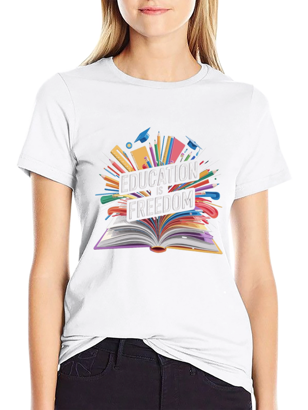 Education is Freedom Graphic T-Shirt