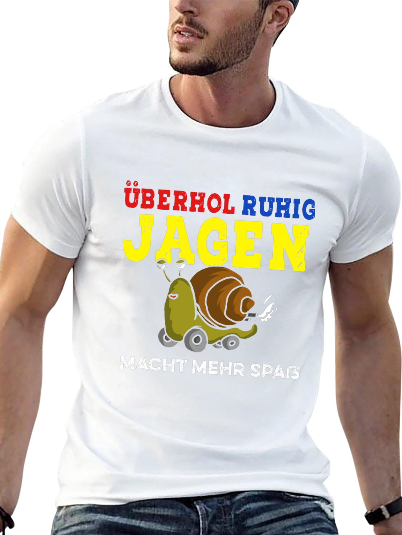 Funny Snail Racing T-Shirt - Overhol Ruhig Jagen