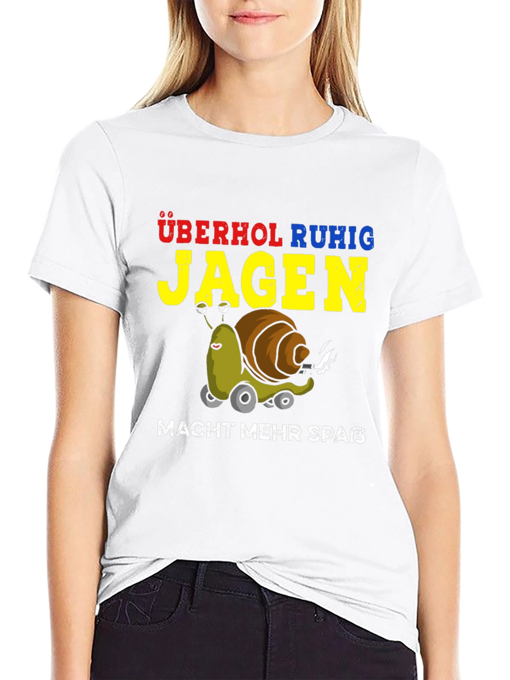 Funny Snail Racing T-Shirt - Overhol Ruhig Jagen
