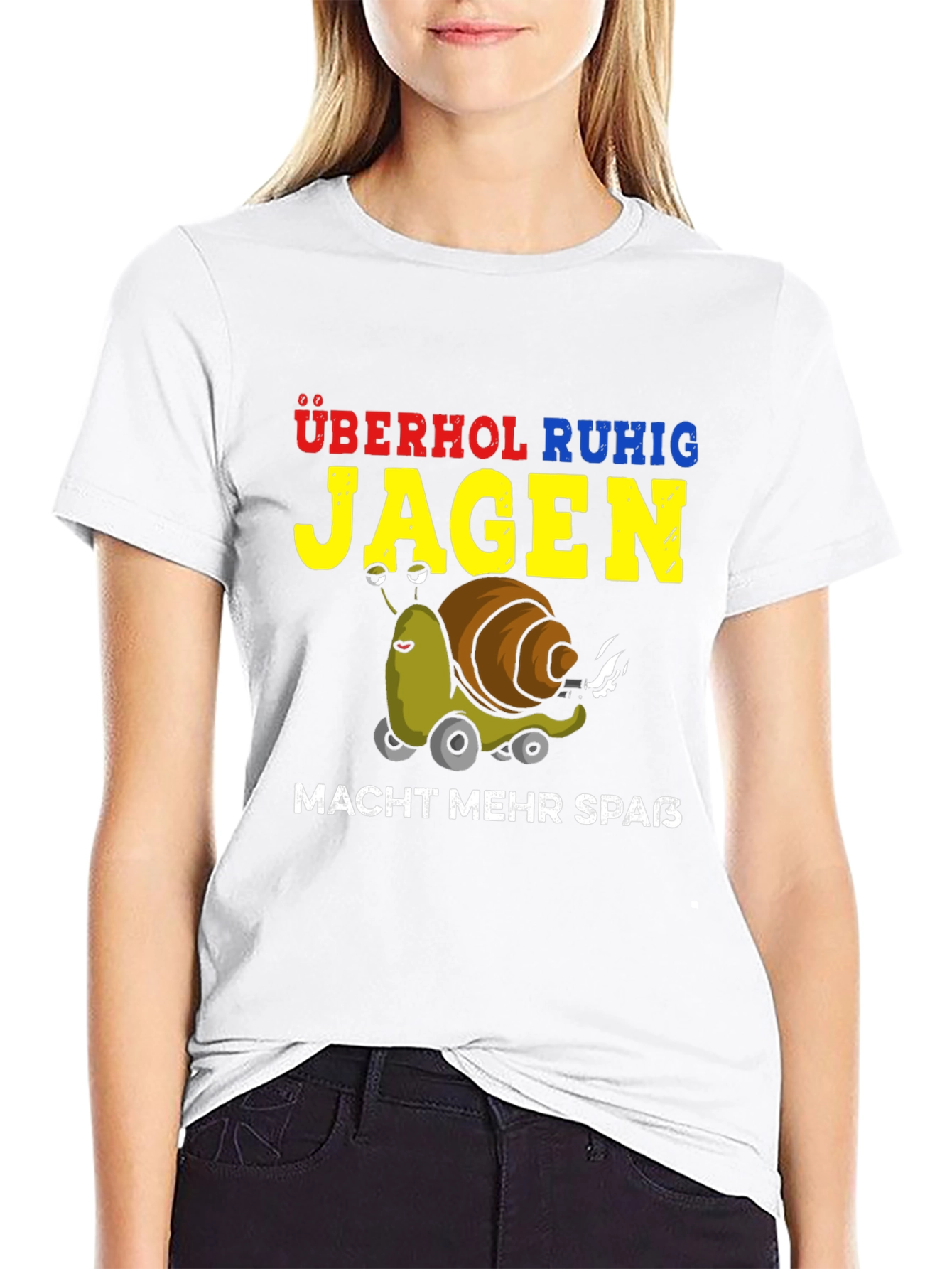 Funny Snail Racing T-Shirt - Overhol Ruhig Jagen