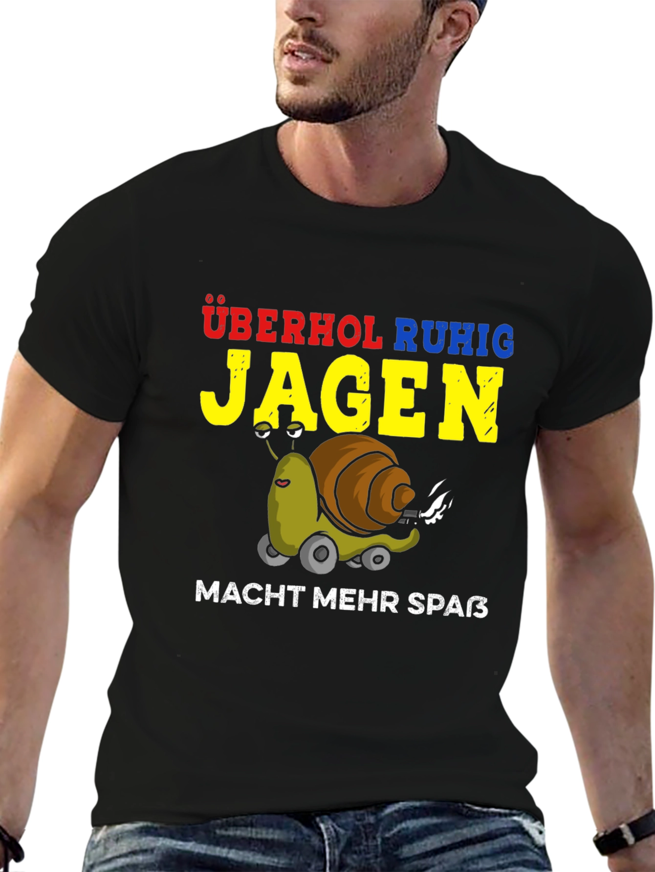 Funny Snail Racing T-Shirt - Overhol Ruhig Jagen