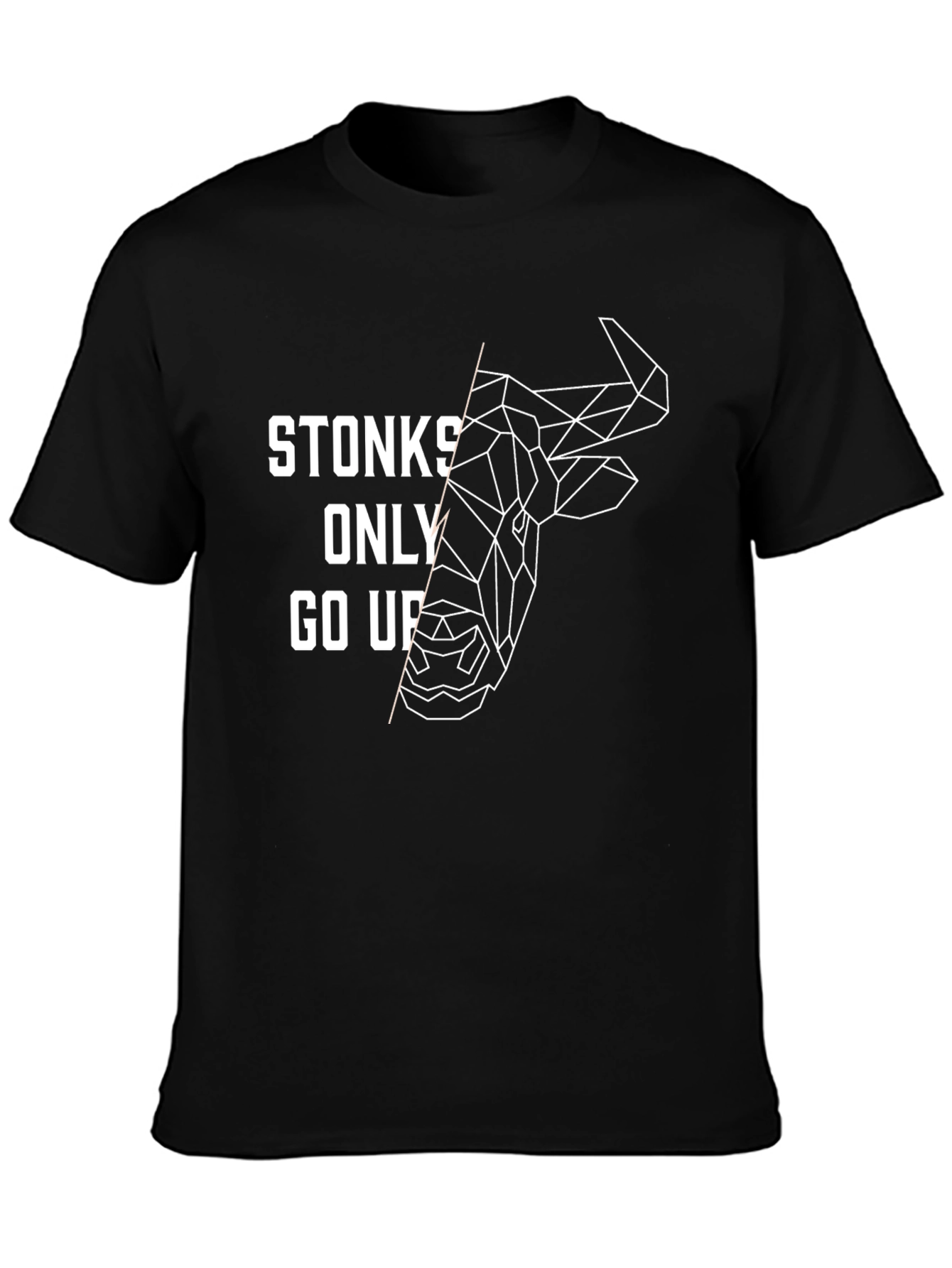 Stonks Only Go Up Graphic Tee - Black