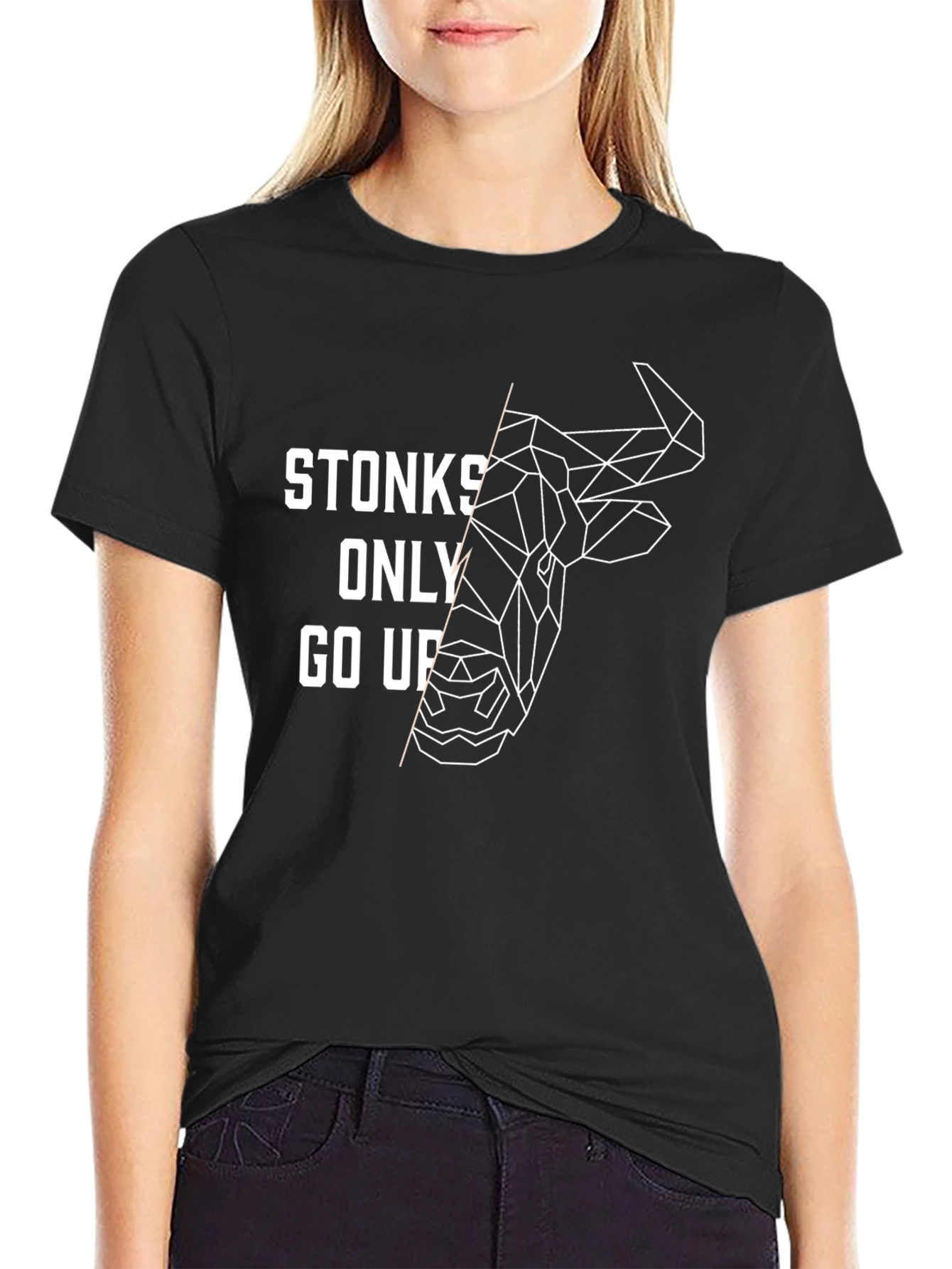 Stonks Only Go Up Graphic Tee - Black