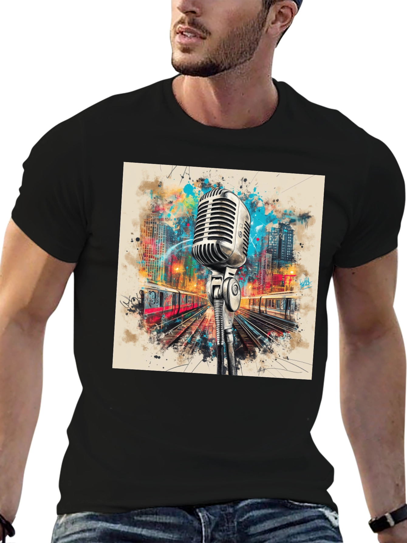 Retro Microphone Graphic Tee