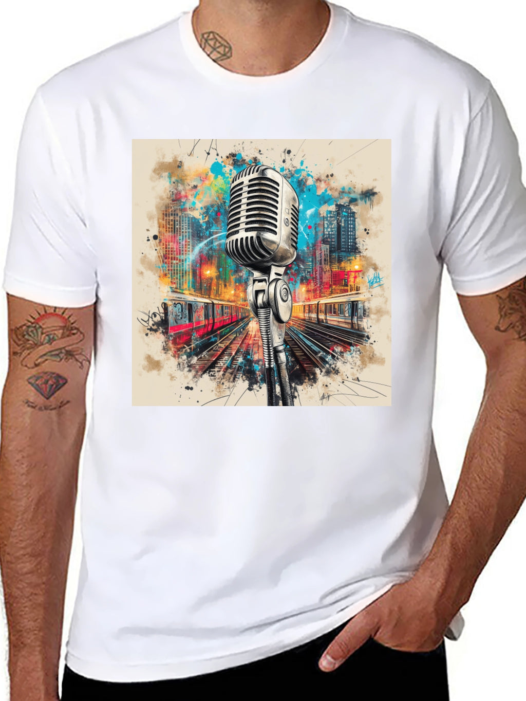 Retro Microphone Graphic Tee
