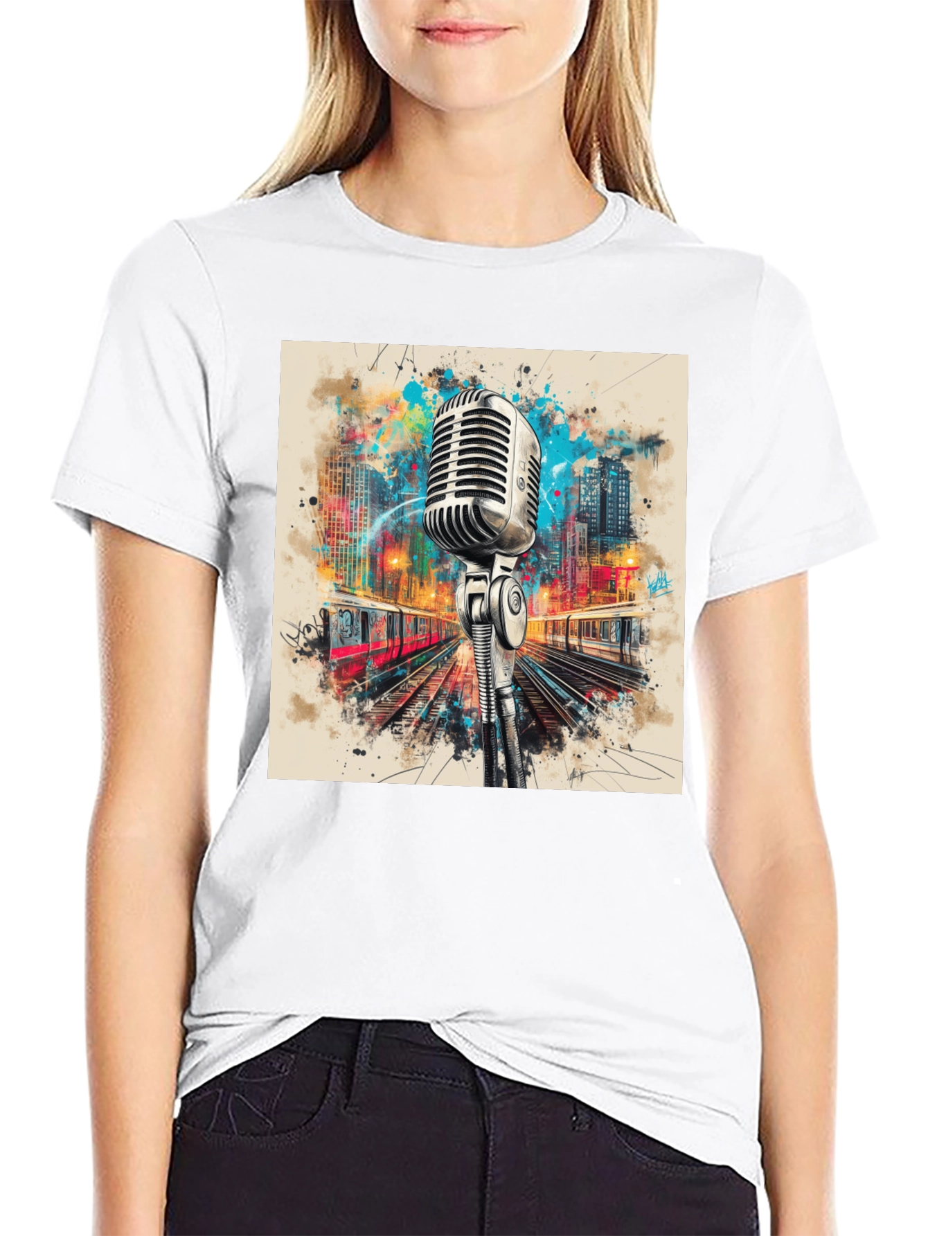 Retro Microphone Graphic Tee