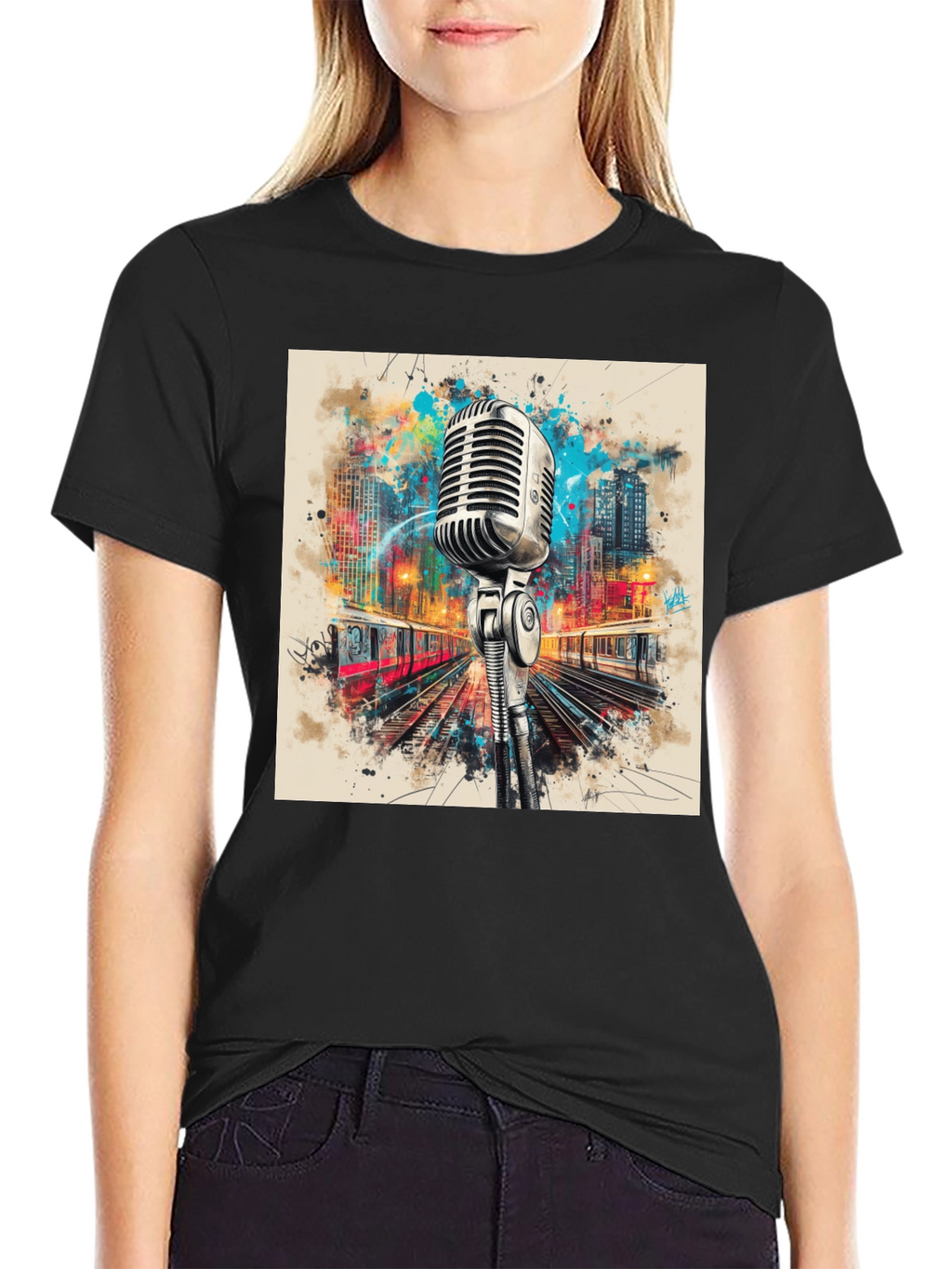 Retro Microphone Graphic Tee