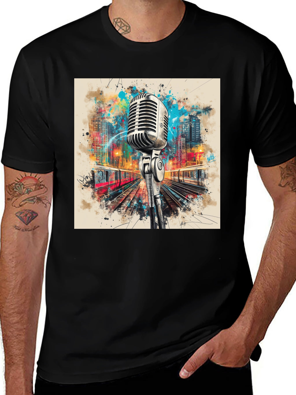 Retro Microphone Graphic Tee