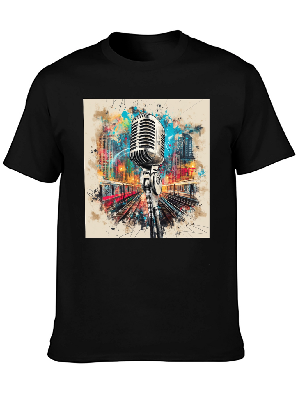 Retro Microphone Graphic Tee