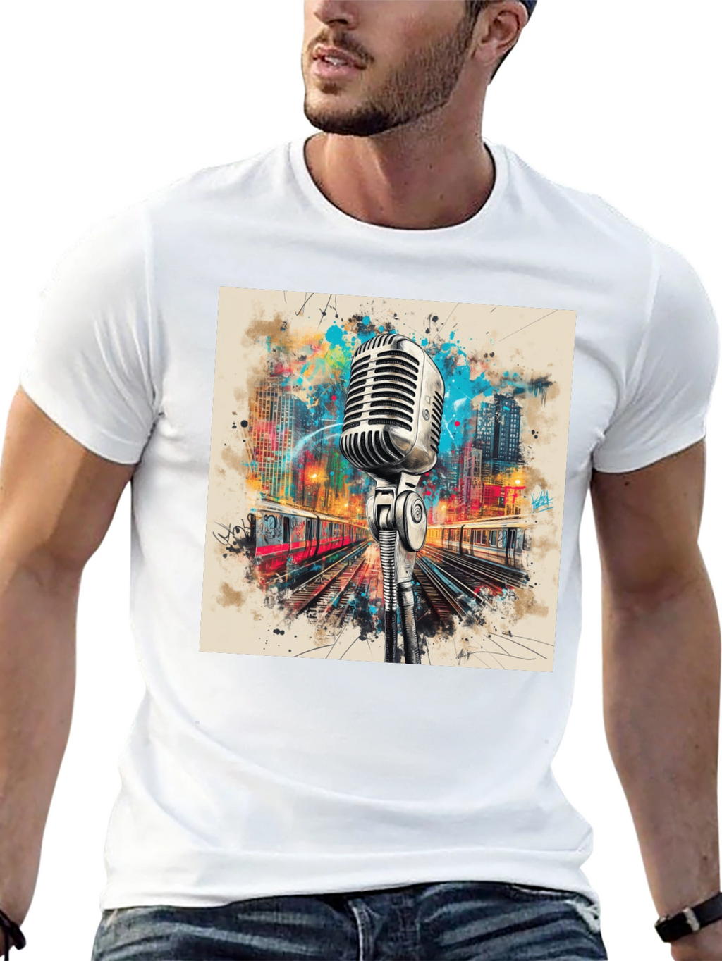 Retro Microphone Graphic Tee