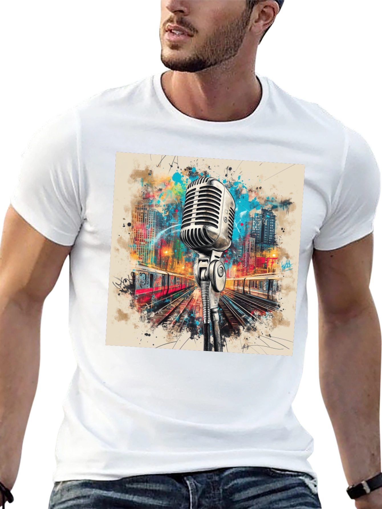 Retro Microphone Graphic Tee