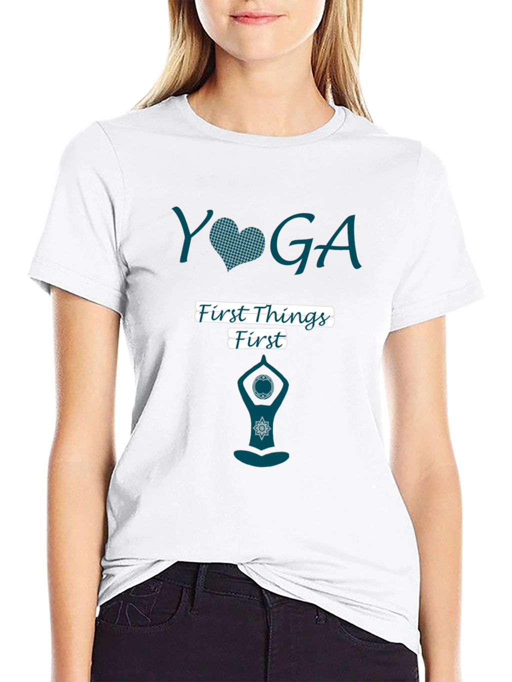 Yoga First Things First Graphic Tee