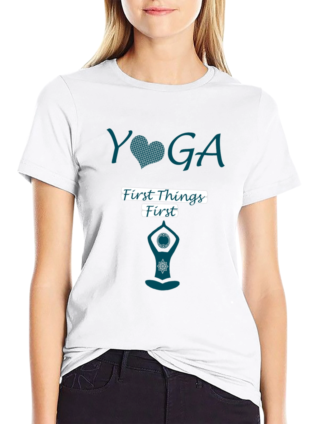 Yoga First Things First Graphic Tee