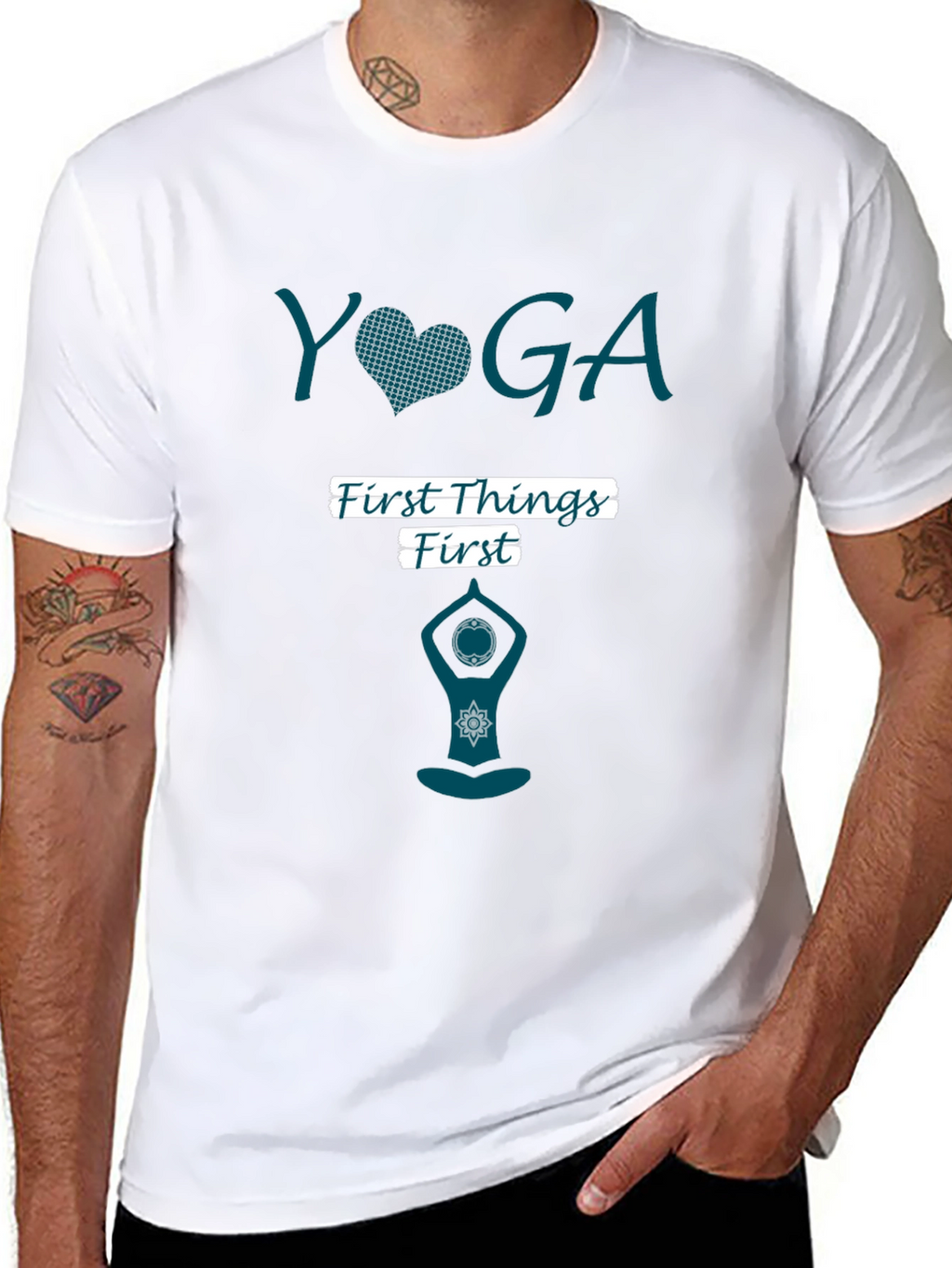 Yoga First Things First Graphic Tee