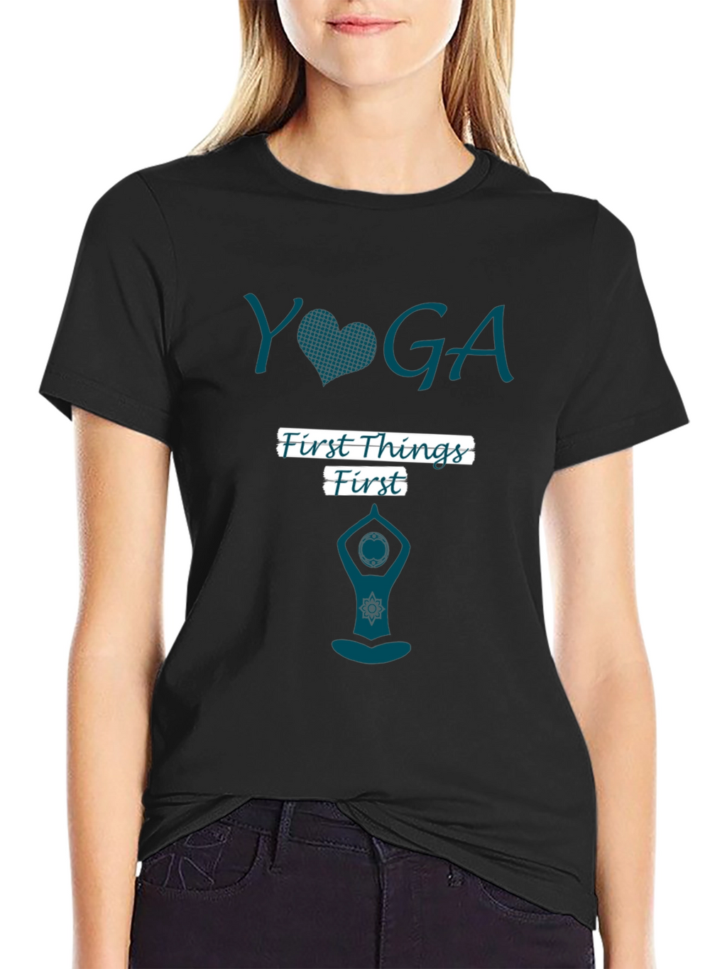 Yoga First Things First Graphic Tee