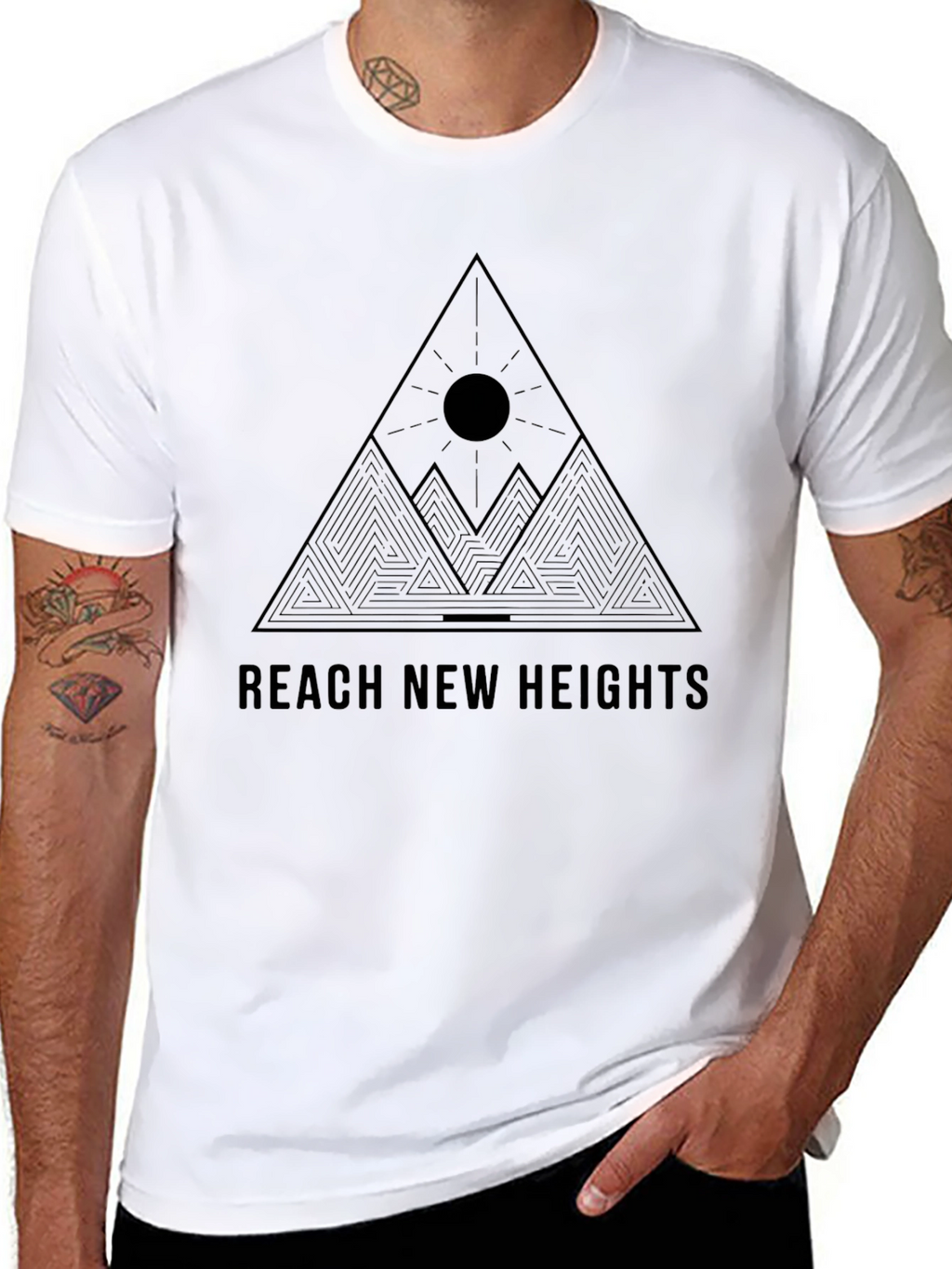 Reach New Heights Black Graphic Tee