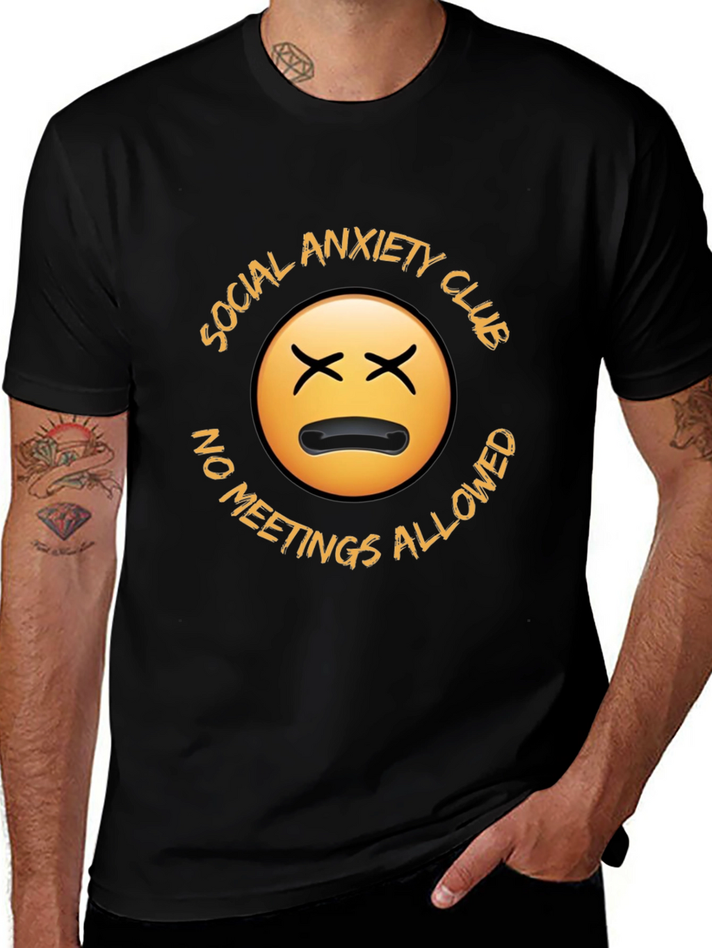 Social Anxiety Club T-Shirt - No Meetings Allowed