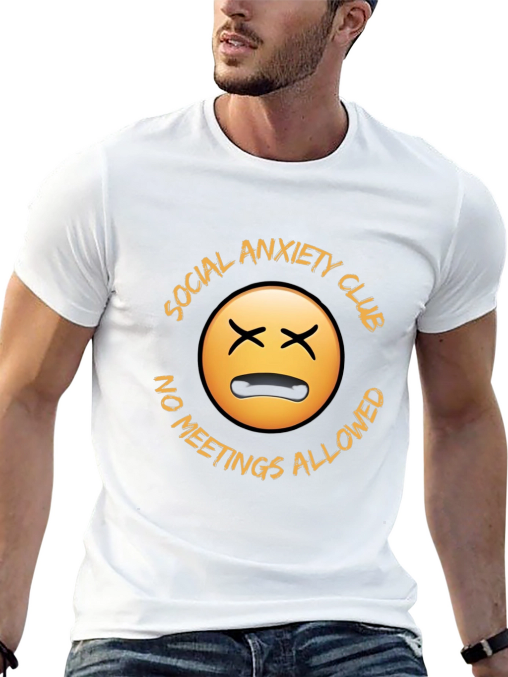 Social Anxiety Club T-Shirt - No Meetings Allowed