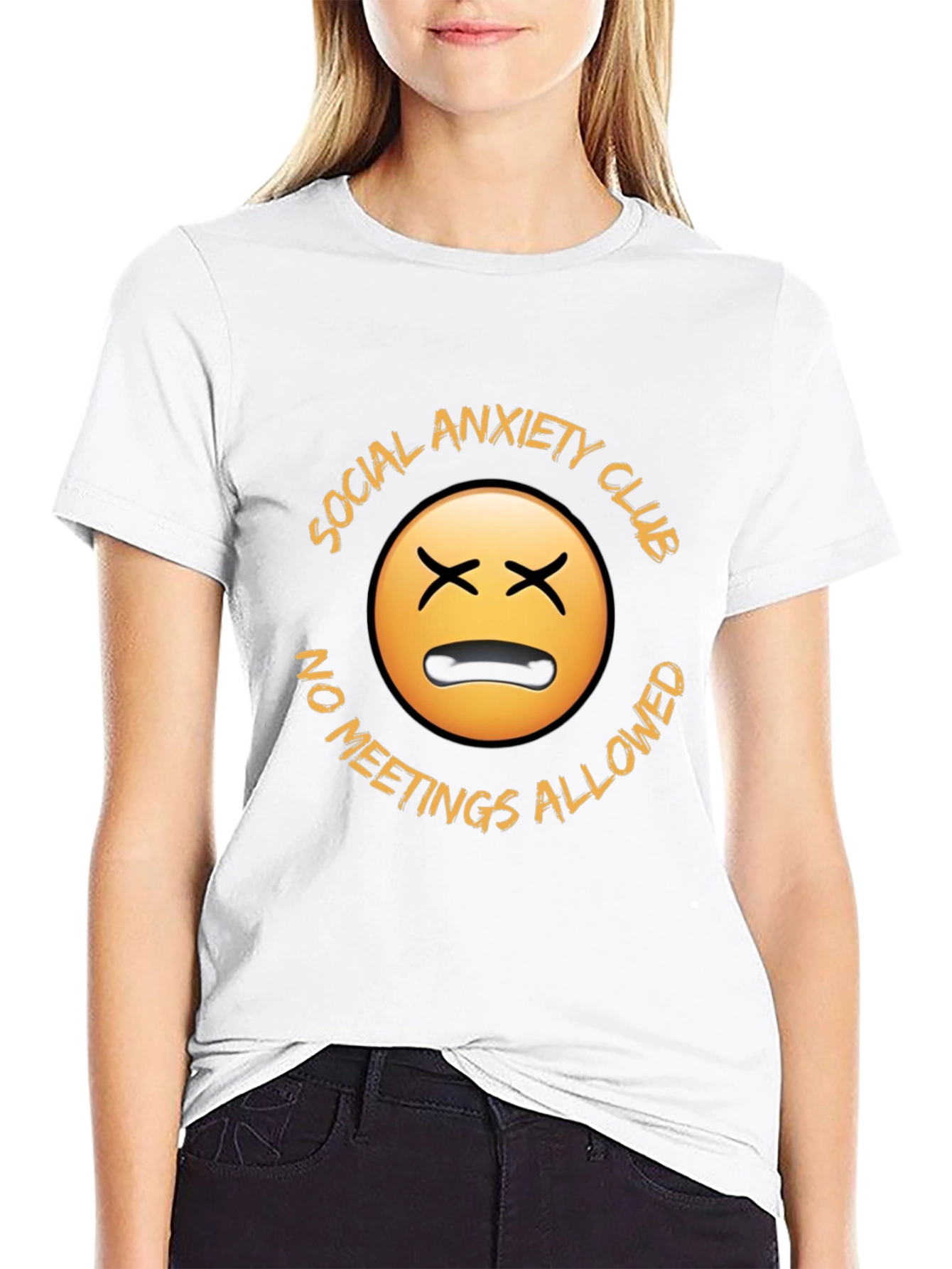 Social Anxiety Club T-Shirt - No Meetings Allowed