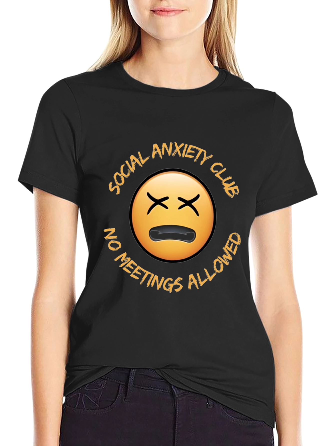 Social Anxiety Club T-Shirt - No Meetings Allowed