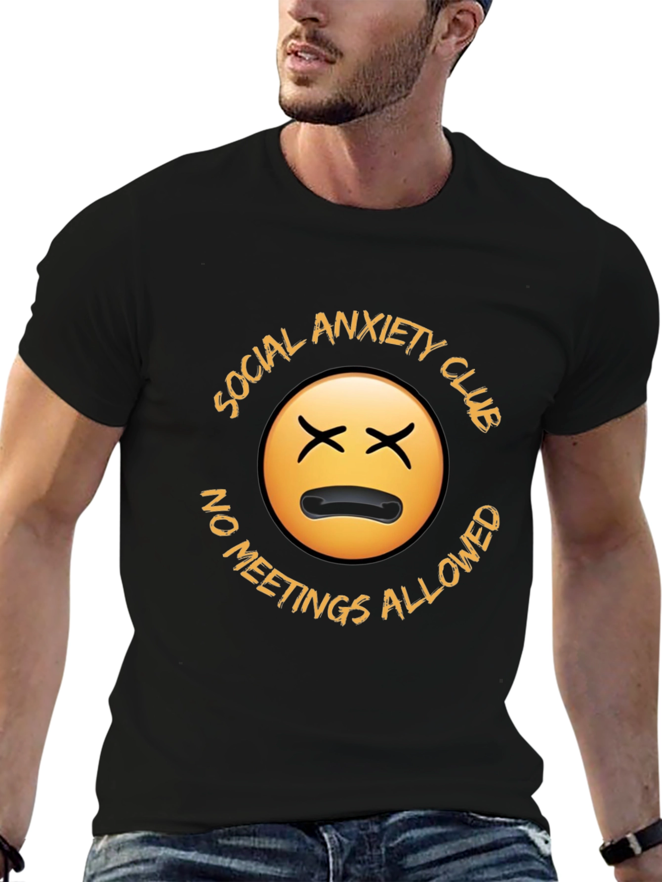 Social Anxiety Club T-Shirt - No Meetings Allowed