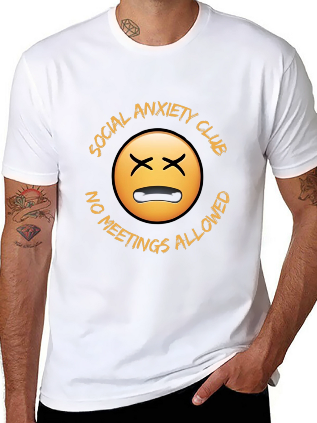 Social Anxiety Club T-Shirt - No Meetings Allowed