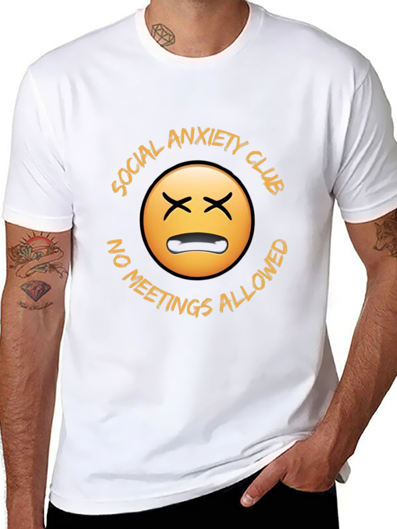 Social Anxiety Club T-Shirt - No Meetings Allowed