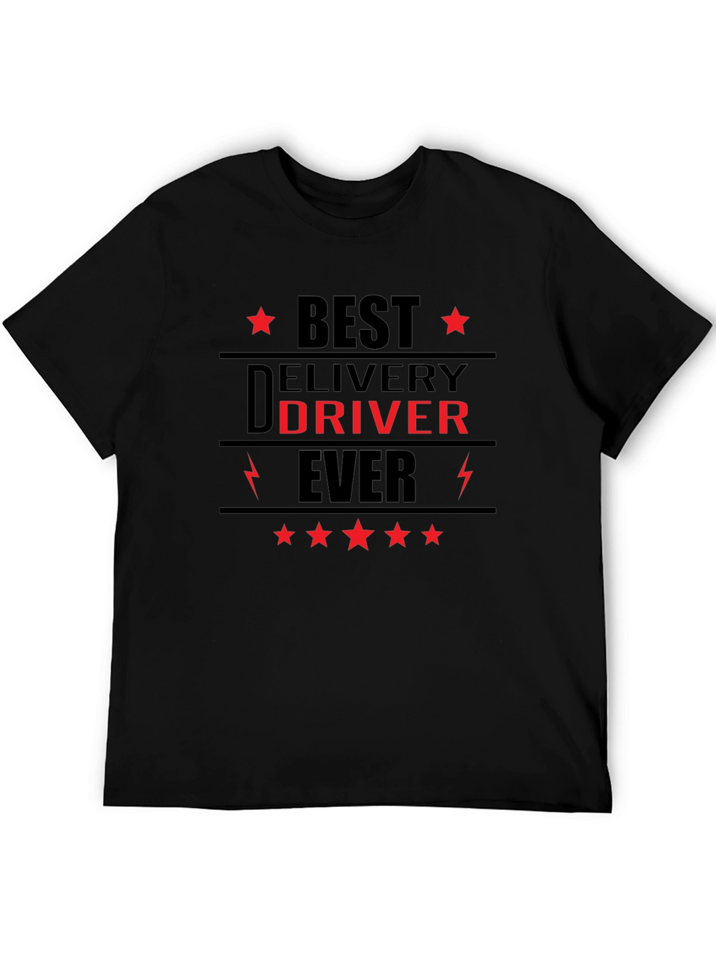 Best Delivery Driver Ever Black T-Shirt