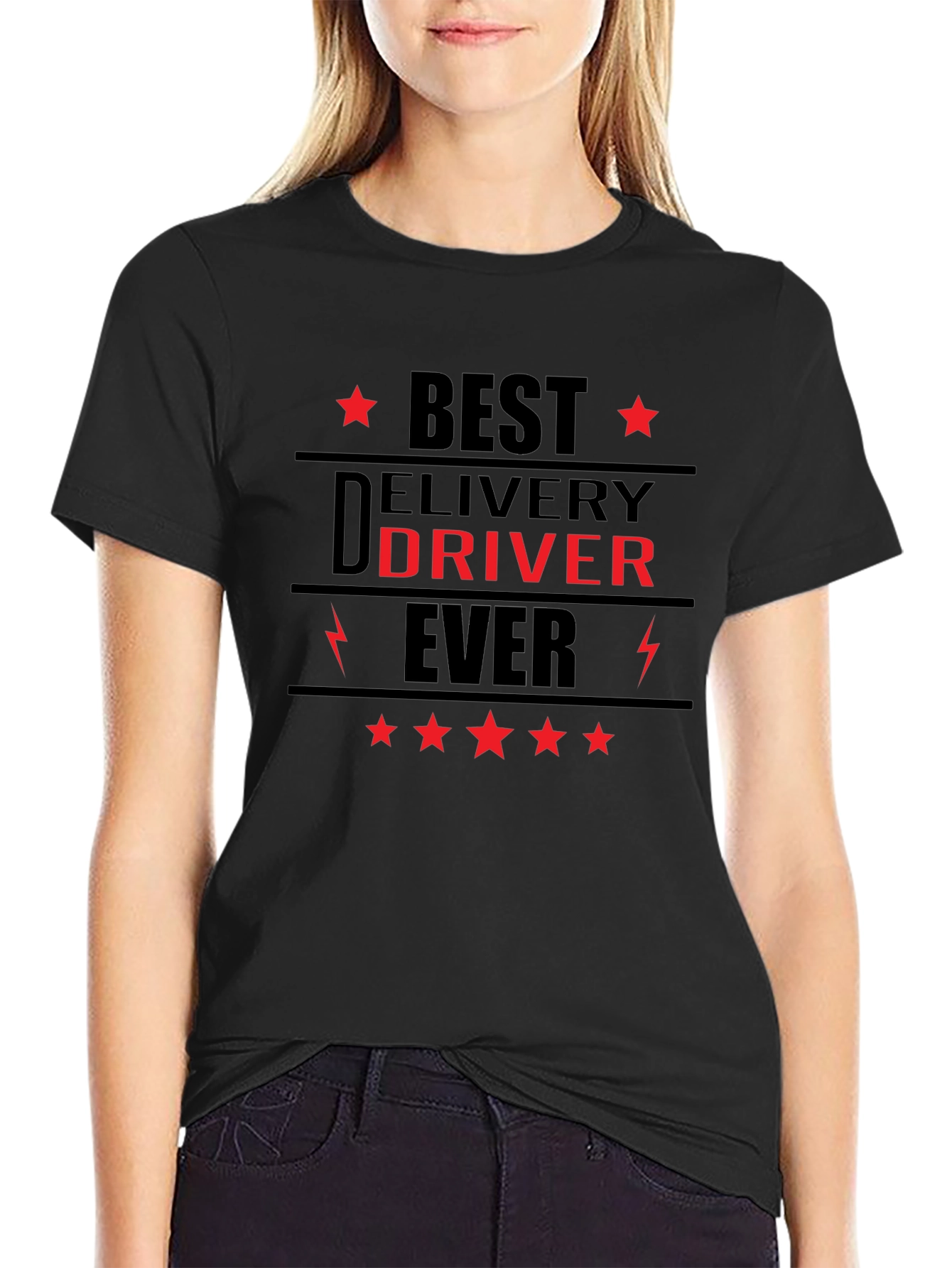 Best Delivery Driver Ever Black T-Shirt