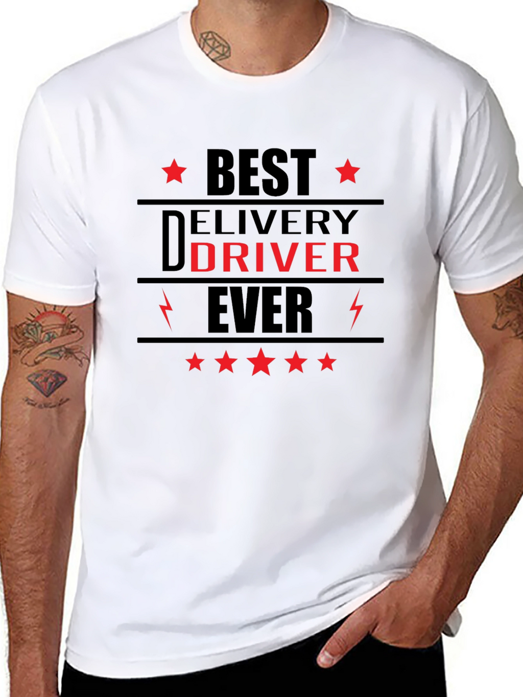 Best Delivery Driver Ever Black T-Shirt