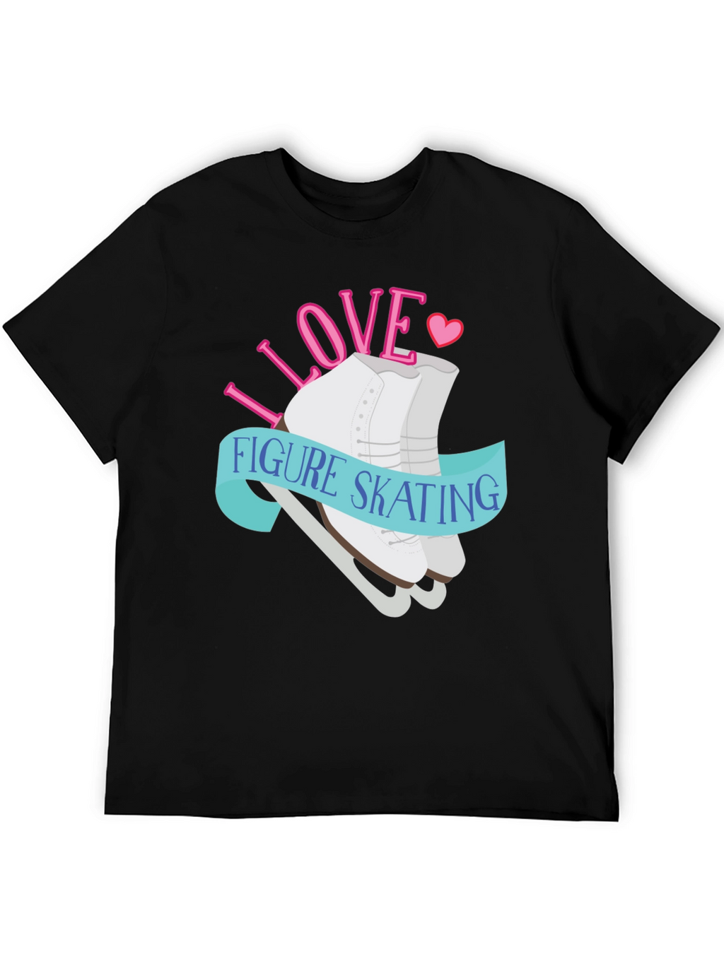 I Love Figure Skating Graphic Tee Shirt