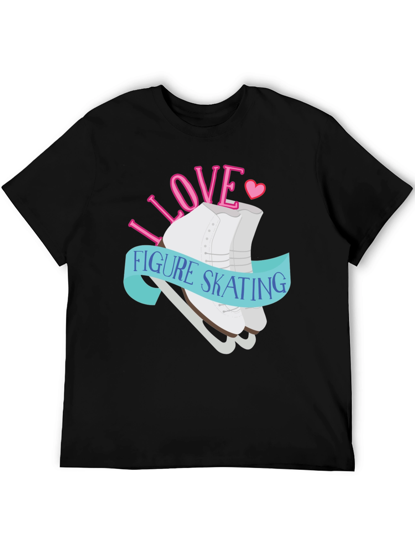 I Love Figure Skating Graphic Tee Shirt