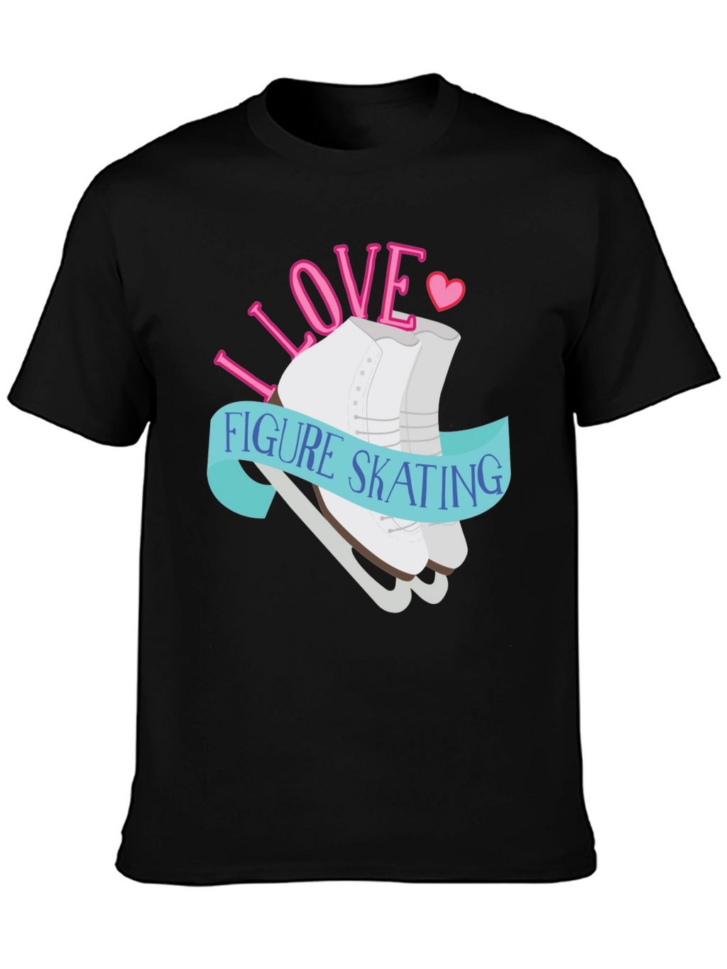 I Love Figure Skating Graphic Tee Shirt