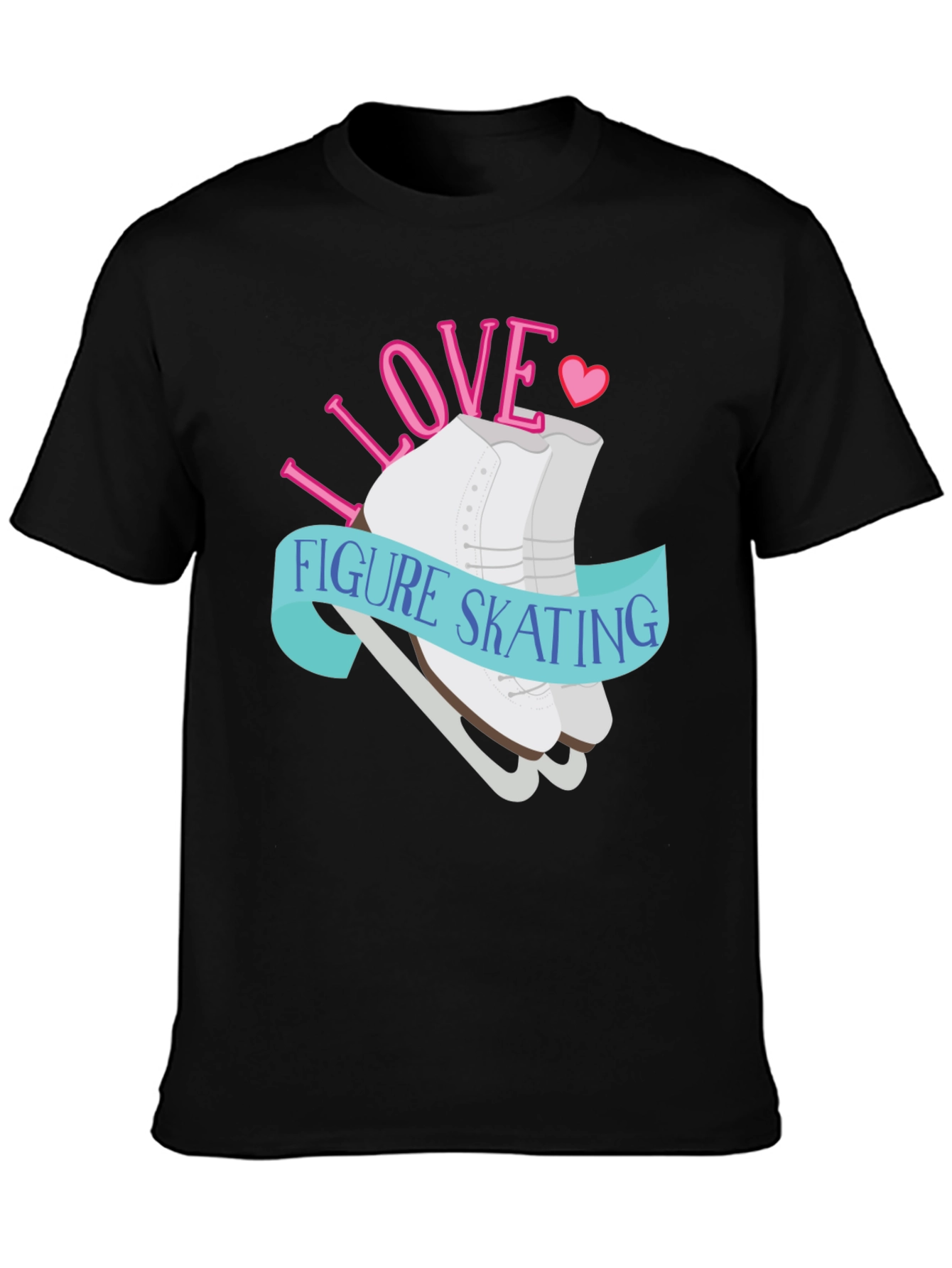 I Love Figure Skating Graphic Tee Shirt