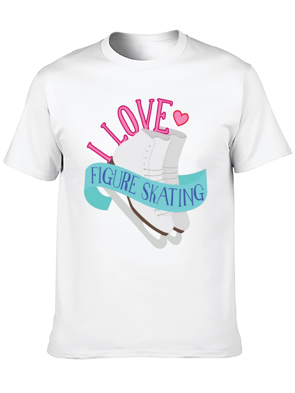 I Love Figure Skating Graphic Tee Shirt