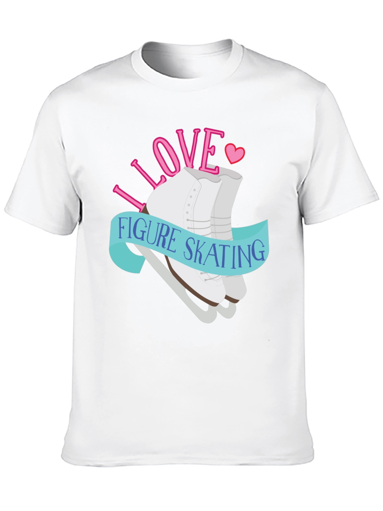I Love Figure Skating Graphic Tee Shirt