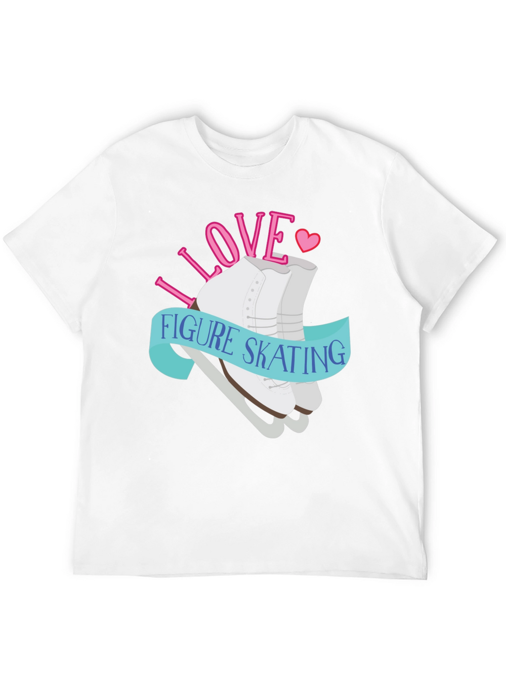 I Love Figure Skating Graphic Tee Shirt