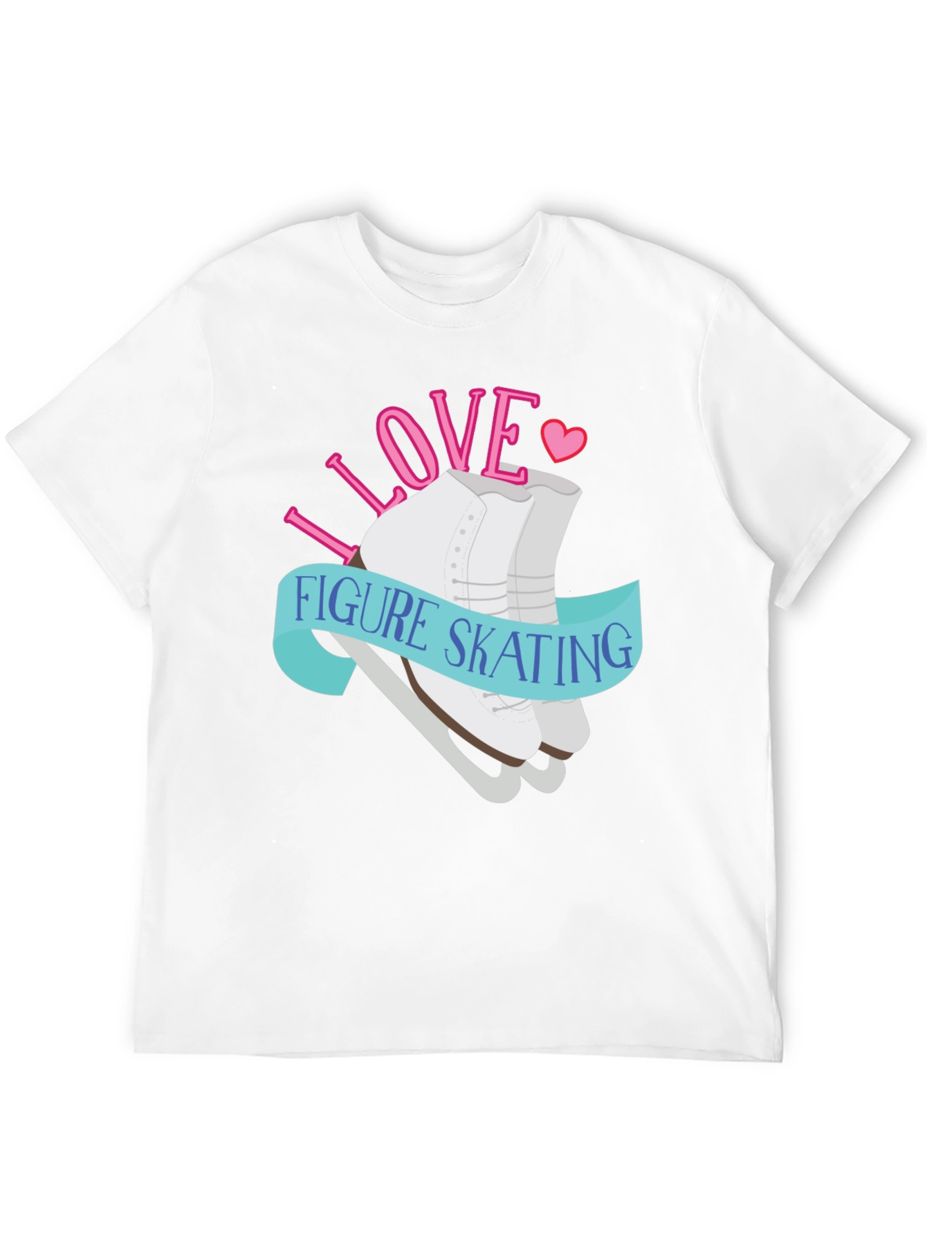 I Love Figure Skating Graphic Tee Shirt