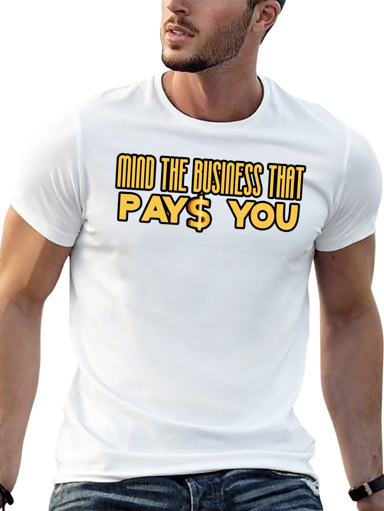 Mind The Business That Pays You Black Tee
