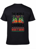 Christmas The World Changes When It Snows T-Shirt